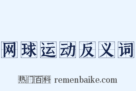 网球运动反义词是什么意思的图片